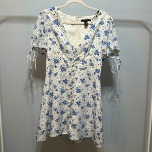 White and blue patterned dress from Forever 21